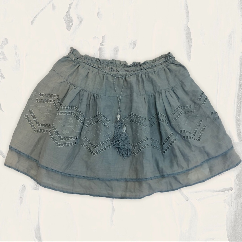 5/$20‎ GAT RIMON blue cotton tassel skirt